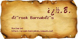 Érsek Barnabás névjegykártya